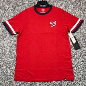 Washington Nationals‎ Shirt Men Small Red 47 Brand Short Sleeve Cotton New S